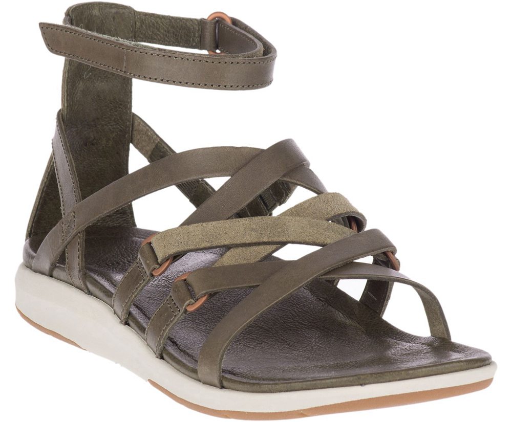 Sandálias Senhora - Merrell Kalari Shaw Mid - Verde Oliva - XRT681954